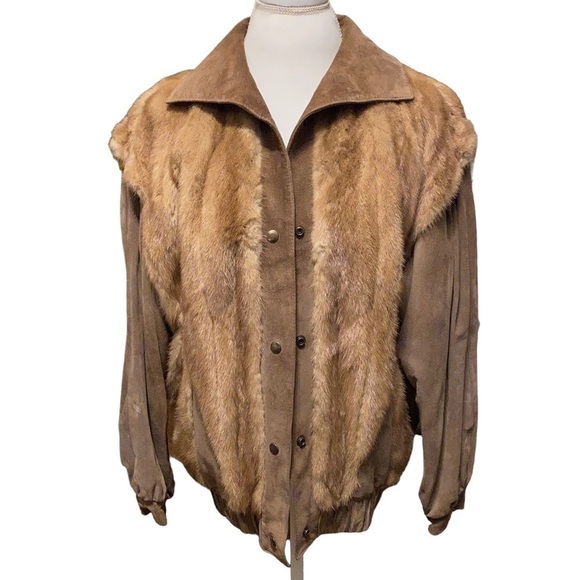 𝅺VINTAGE 1970’s Mink Fur and Suede Jacket - Picture 13 of 13